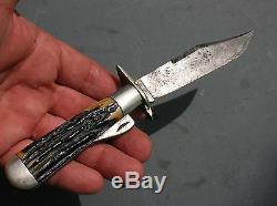 Rare Marble's Safety Pocket Knife Antique Hunting Fishing Camping Tool Vintage