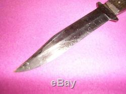 Rare Old Olcut Union Cut. NY 9 in Bone Handle Hunting Knife In Sheath Used Nice