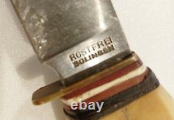 Rare Rostfreil Ackermannchen Hunting Knife Solingen Germany