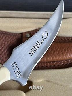 Rare Schrade Scrimshaw USA 155sc Sharpfinger Carbon Steel Hunting Knife Mint