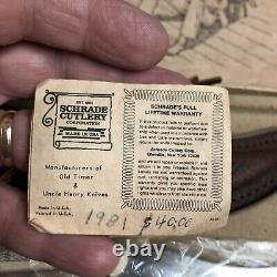 Rare Schrade Scrimshaw USA 155sc Sharpfinger Mayflower Hunting Knife