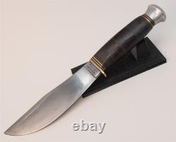 Rare Spiegel Brothers New York Stacked Leather Woodcraft Hunting Skinning Knife