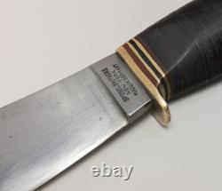 Rare Spiegel Brothers New York Stacked Leather Woodcraft Hunting Skinning Knife
