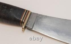 Rare Spiegel Brothers New York Stacked Leather Woodcraft Hunting Skinning Knife