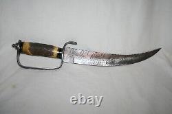 Rare Stag Hunting Knife Damascus Blade Handmade Survival Saw Leather Case Custom