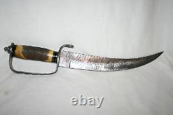 Rare Stag Hunting Knife Damascus Blade Handmade Survival Saw Leather Case Custom