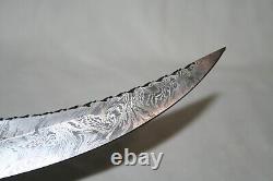 Rare Stag Hunting Knife Damascus Blade Handmade Survival Saw Leather Case Custom