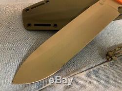 Rare Survive! Knives GSO-10 Survival Fixed Blade Knife & Sheath with Orange Scales