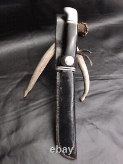 Rare Vintage Buck 118 Inverted 1 Line Tang Stamp Fixed Blade Knife (1961-1967)