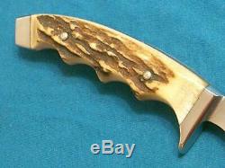 Rare Vintage Henckels Solingen Germany 922 Stag Hunting Skinning Knife Knives Ec