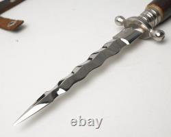 Rare Vintage IMCO Implement Co. Germany Wavy Blade Stag Handle Boot Nicker Knife