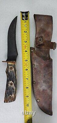 Rare Vintage Imperial Fixed Blade Hunting Knife Sheath Providence Rhode Island