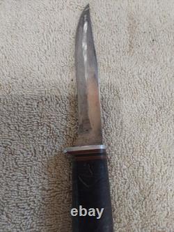 Rare Vintage Kinfolk Double Knife Set In Sheath Handles 330 4 1/2 333 3