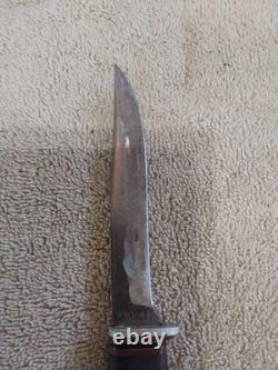 Rare Vintage Kinfolk Double Knife Set In Sheath Handles 330 4 1/2 333 3