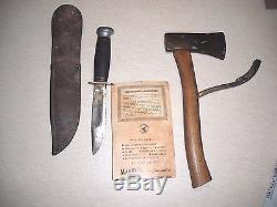 Rare Vintage Marbles Hatchet, Hunting Knife, Compass Rare Collection, Must Se