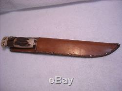 Rare Vintage Marbles USA Large 15 Stag Hunting Knife