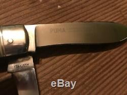 Rare Vintage Pre 1964 Puma 959 Jagdmesser Hunting Stag Handles Knife Used