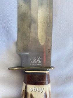 Rare Vintage Solingen Hunting Knife Stagg Wildcat 8X Large W / Sheath