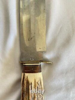 Rare Vintage Solingen Hunting Knife Stagg Wildcat 8X Large W / Sheath