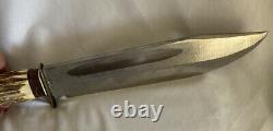 Rare Vintage Solingen Hunting Knife Stagg Wildcat 8X Large W / Sheath