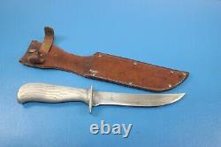 Rare WWII Frank Barteaux Custom Commando Knife Aluminum Handle + Sheath