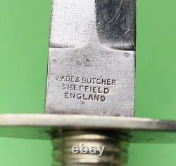 Rare Wade & Butcher Sheffield England Stag Handle Dirk Dagger Garter Boot Knife