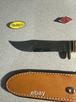 Rare Western W36 J Stamped With Rosewood Handle & Sheath Beautiful Knife