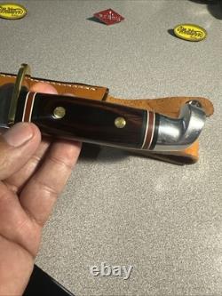 Rare Western W36 J Stamped With Rosewood Handle & Sheath Beautiful Knife