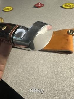 Rare Western W36 J Stamped With Rosewood Handle & Sheath Beautiful Knife