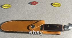 Rare Western W36 J Stamped With Rosewood Handle & Sheath Beautiful Knife