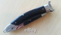 Rare vintage Italian fighting hunting shell puller pocket knife w DIAMANTE stamp