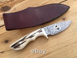 Remer Triple R Custom Knife Safari Club Int'l. Lion Logo Stag Handle USA