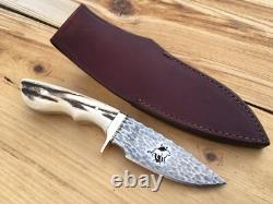 Remer Triple R Custom Knife Safari Club Int'l. Lion Logo Stag Handle USA