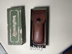 Remington Hunting Knife With Leather Brand New Vintage