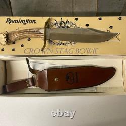 Remington RE18575 Crown Stag Bowie Limited Edition Knife & Sheath In Orig. Box