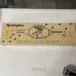 Remington RE18575 Crown Stag Bowie Limited Edition Knife & Sheath In Orig. Box