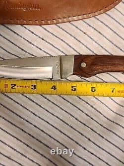 Remington UMC Conquest Made in USA Fixed Blade Knife Rosewood withSheath #18855