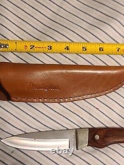 Remington UMC Conquest Made in USA Fixed Blade Knife Rosewood withSheath #18855