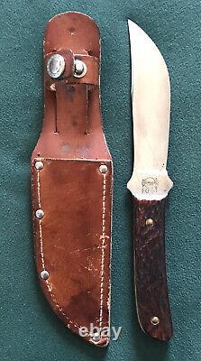Remington UMC RH4 USA Vintage 1930'S Hunting Knife WithLeather Sheath Near Mint