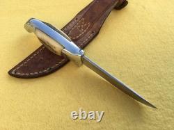 Rh Ruana Hunting Knife Vintage M Stamp Belt Sheath Bonner, Montana USA