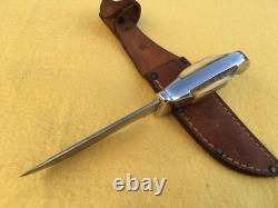 Rh Ruana Hunting Knife Vintage M Stamp Belt Sheath Bonner, Montana USA