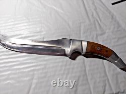 Rose Large Hunting Knife 8 In. Blade With Blood Curve And Case