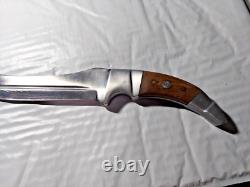 Rose Large Hunting Knife 8 In. Blade With Blood Curve And Case