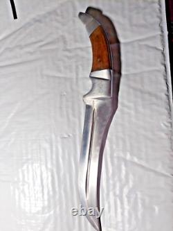 Rose Large Hunting Knife 8 In. Blade With Blood Curve And Case