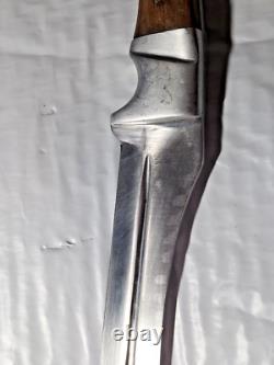 Rose Large Hunting Knife 8 In. Blade With Blood Curve And Case