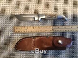 Ruana Custom hunting knife #5 elk stag handle withfactory sheath 3 3/4 blade