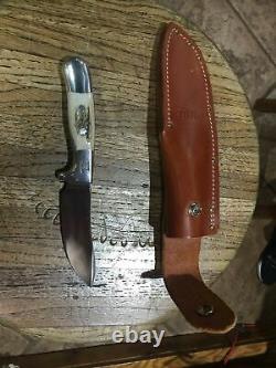 Ruana Hand Made Hunting/skinning Knife With Leather Sheath Bonner Montana