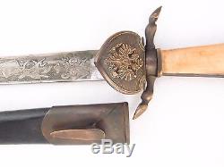 Russian Imperial Tsarist Dagger Hunting Knife Forestry Cutlass Sword Zlatoust