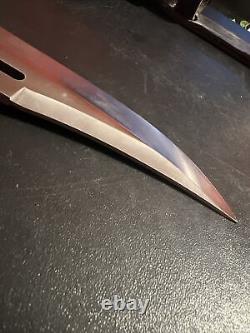 SABURO HAND MADE BOWIE KNIFE SKS500 in LEATHER SHEATH