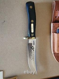 SCHRADE DUCKS UNLIMITED USA 165 DU Hunting Knife With Sheath & Stone RARE VINTAGE